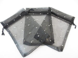 Brilliant Organza bag Black - 13cm x 20cm