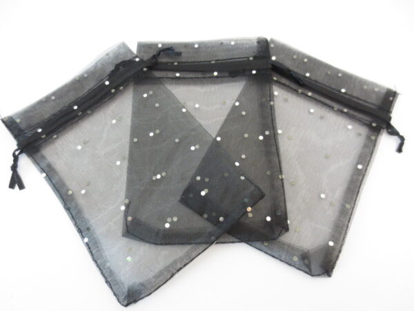 Brilliant Organza bag Black - 13cm x 20cm