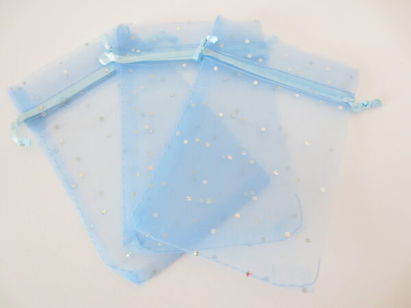 Brilliant Organza bag Light Blue - 13cm x 20cm