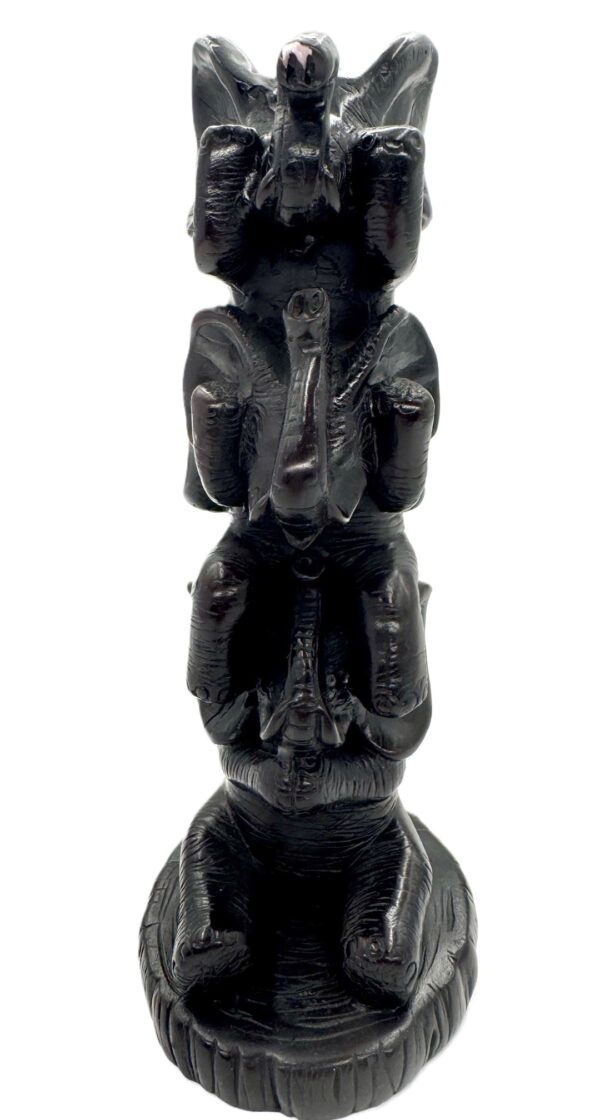 Hear, See, Speak No Evil Elephant - Black