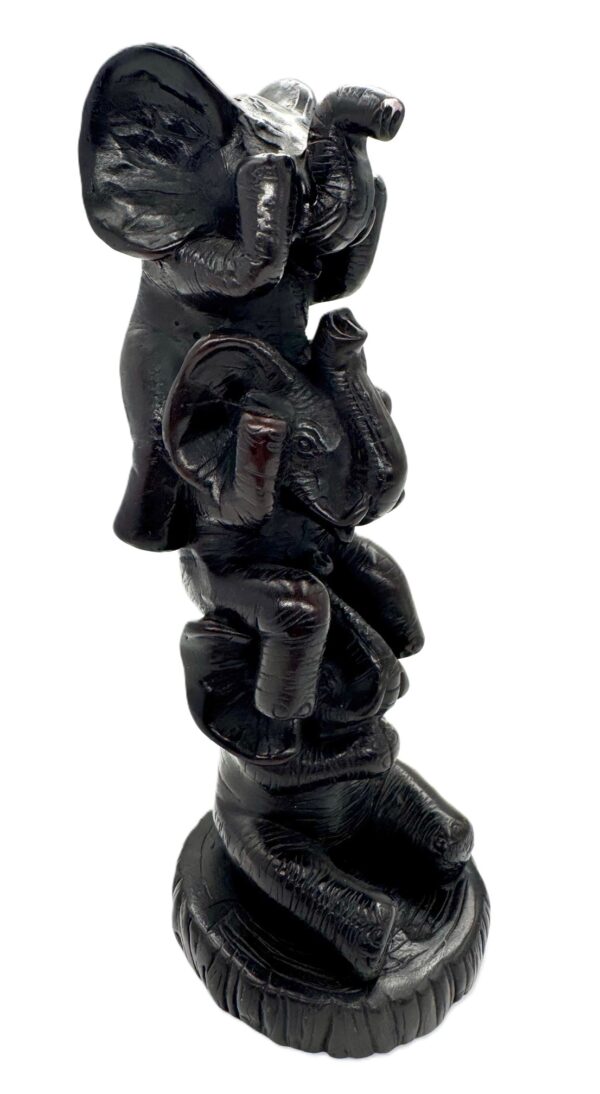 Hear, See, Speak No Evil Elephant - Black