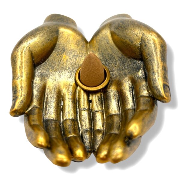 Incense Holder Open Hands Bronze
