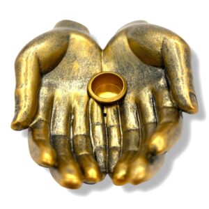 Incense Holder Open Hands Bronze