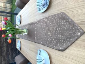 Luxury Brocade Table Cover (II) - Grey