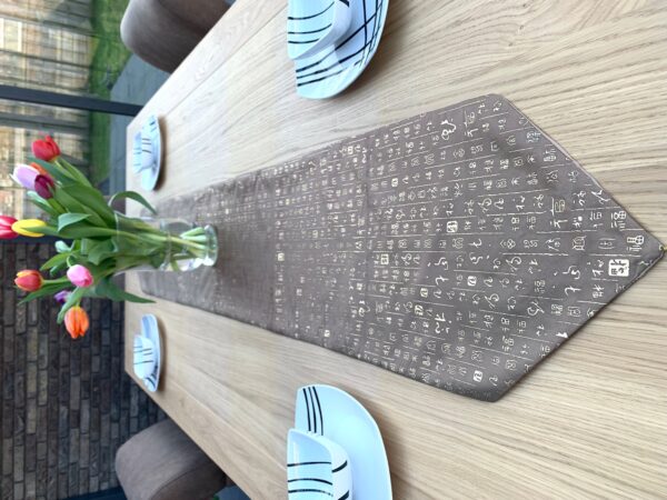 Luxury Brocade Table Cover (II) - Grey