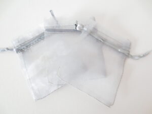 Organza Gift Bag 10 x 15 cm - Silver (100pcs)