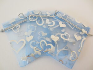 Organza Gifts bag Light Blue - 10cm x 15cm