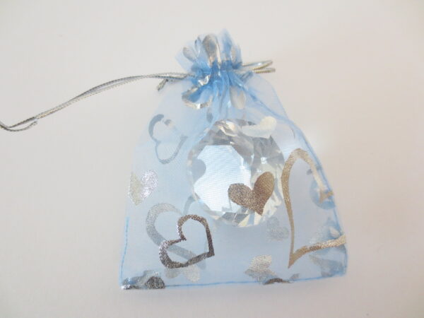 Organza Gifts bag Light Blue - 13cm x 15cm