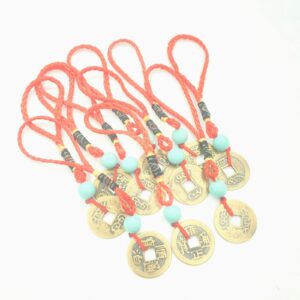 Qing Dynasty Lucky Coin Pendant - Turquoise (small 10 pieces)