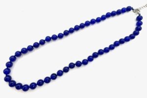 8mm Stone Beads Necklace - Lapis Lazuli