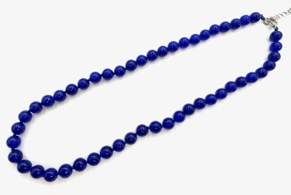 8mm Stone Beads Necklace - Lapis Lazuli