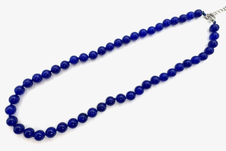 8mm Stone Beads Necklace - Lapis Lazuli