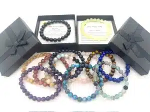 8mm Gemstone Bracelets with Box