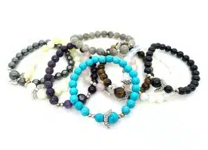 8mm Gemstone Angel Bracelets without Box