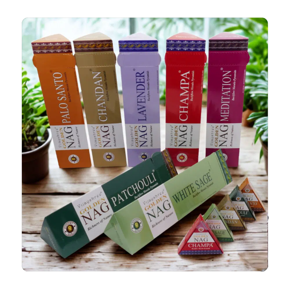 Golden Nag backflow incense cones (Vijayshree)