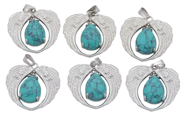 Angel Wing Turquoise Pendant (Set of 6 Pieces)