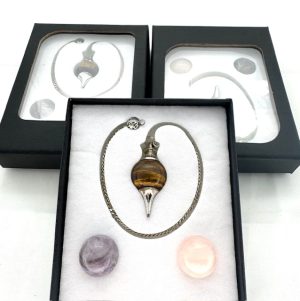 Gemstone Pendulum Orbs set of 3