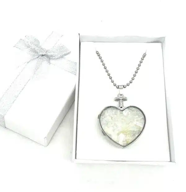 Heart-Shaped Opal Pendant Necklace with Gift Box