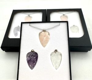 Interchangeable Gemstone Arrowhead Pendants Set of 3 Pieces