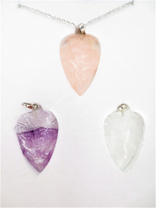 Interchangeable Gemstone Arrowhead Pendants Set of 3 Pieces