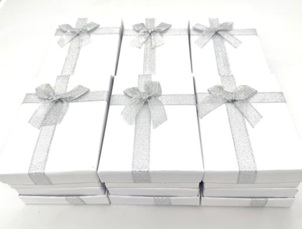 Jewellery Boxes set of 12 - White Long