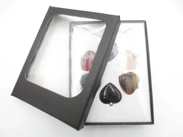 Love Gem Heart Pendants Set of 6