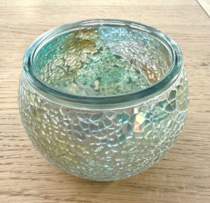 Mosaic Glass Tealight Candle Holders - Jade