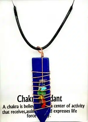 7 Chakra Gemstone Pendant Necklace (II) - Lapis Lazuli