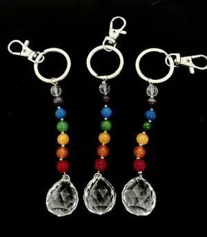 7 Chakra Keychain with Crystal Ball