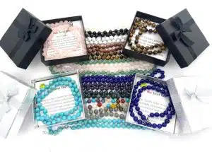 8mm Gemstone Bead Necklaces with Box
