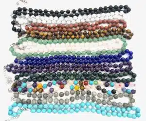 8 mm Gemstone Bead Necklaces without Box