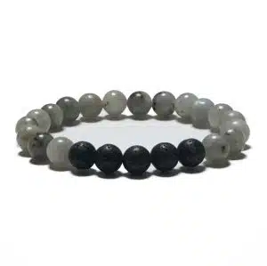 8mm Bracelet without Gift Box - Labradorite and Lava Stone