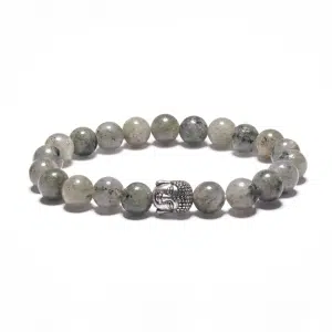 8mm Buddha Bracelet without Box - Labradorite