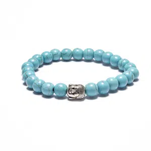 8mm Buddha Bracelet without Box - Turquoise