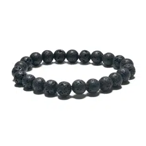 8mm Gemstone Bracelet without Gift Box - Lava Stone