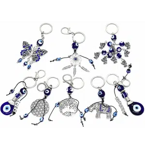 Blue Evil Eye Keychains