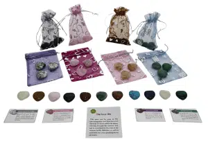 Gemstone Heart Clusters
