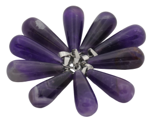 Amethyst Teardrop Pendant (10pcs)