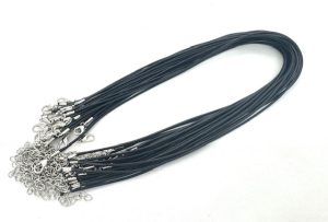 Black Leather Necklace set of 10 pieces