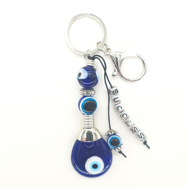 Blue Evil Eye Keychain Success Set of 6