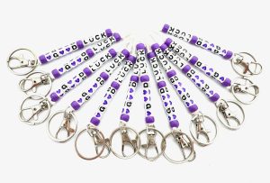 Good Luck Keychains - Purple 12 pieces