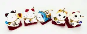 Japanese Lucky Cat Figurines - Set of 5 pieces