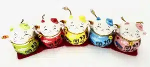 Lucky Cat Maneki-Neko Figurines - Set of 5 pieces