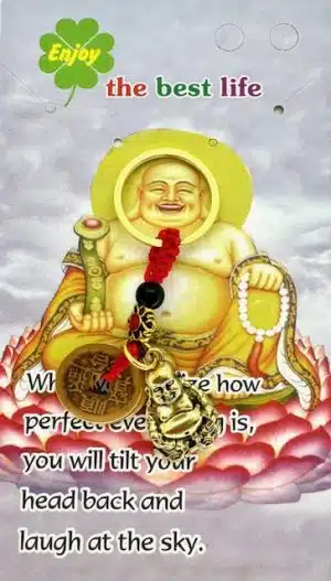 Lucky Coins Buddha Keychain (Gold)