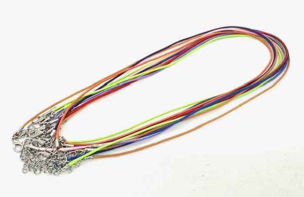 Rainbow Leather Necklace set of 10 pieces