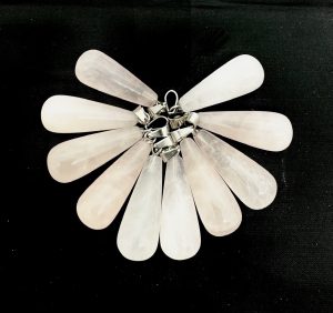 Rose Quartz Teardrop Pendant (10pcs)