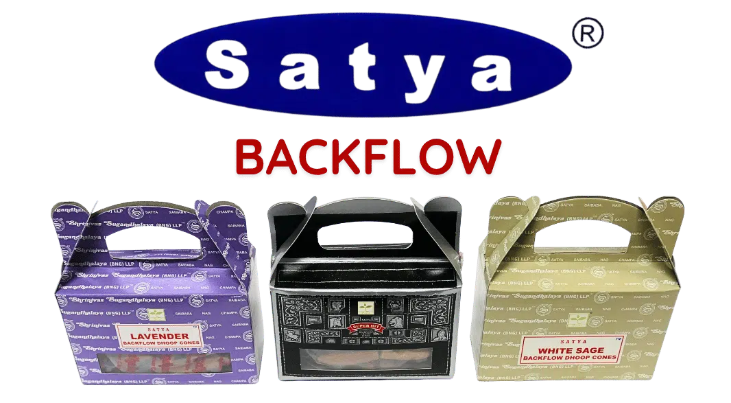 Satya Backflow Incense Cones and burner