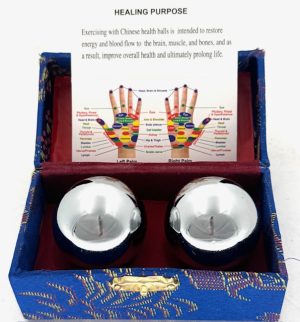 Silver Meridian Balls 4 cm