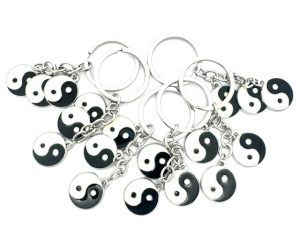 Wholesale 3 in 1 Yin Yang Metal Keychain (6 pieces)