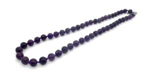 Wholesale 8 mm Amethyst Beaded Necklace (without Box)